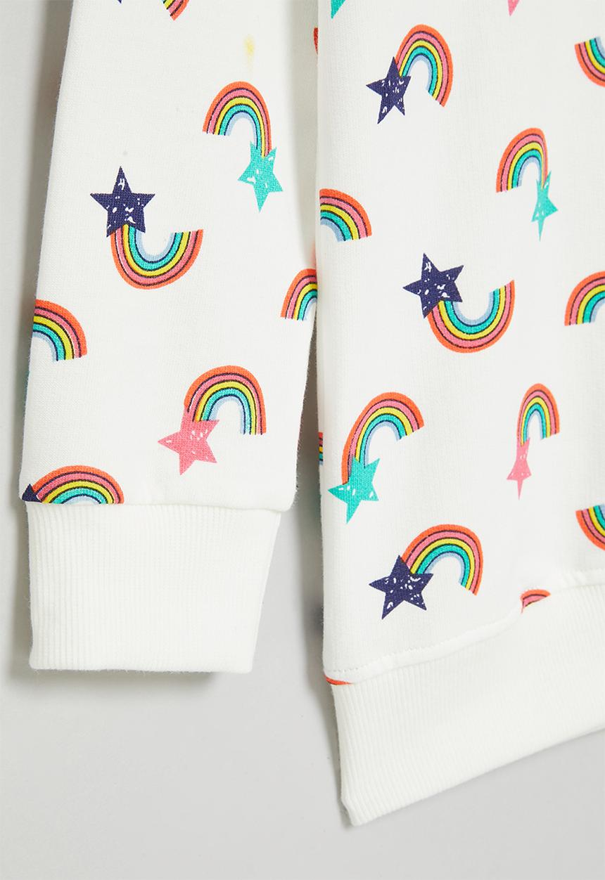 Pop Candy - Rainbow sweatshirt - off white
