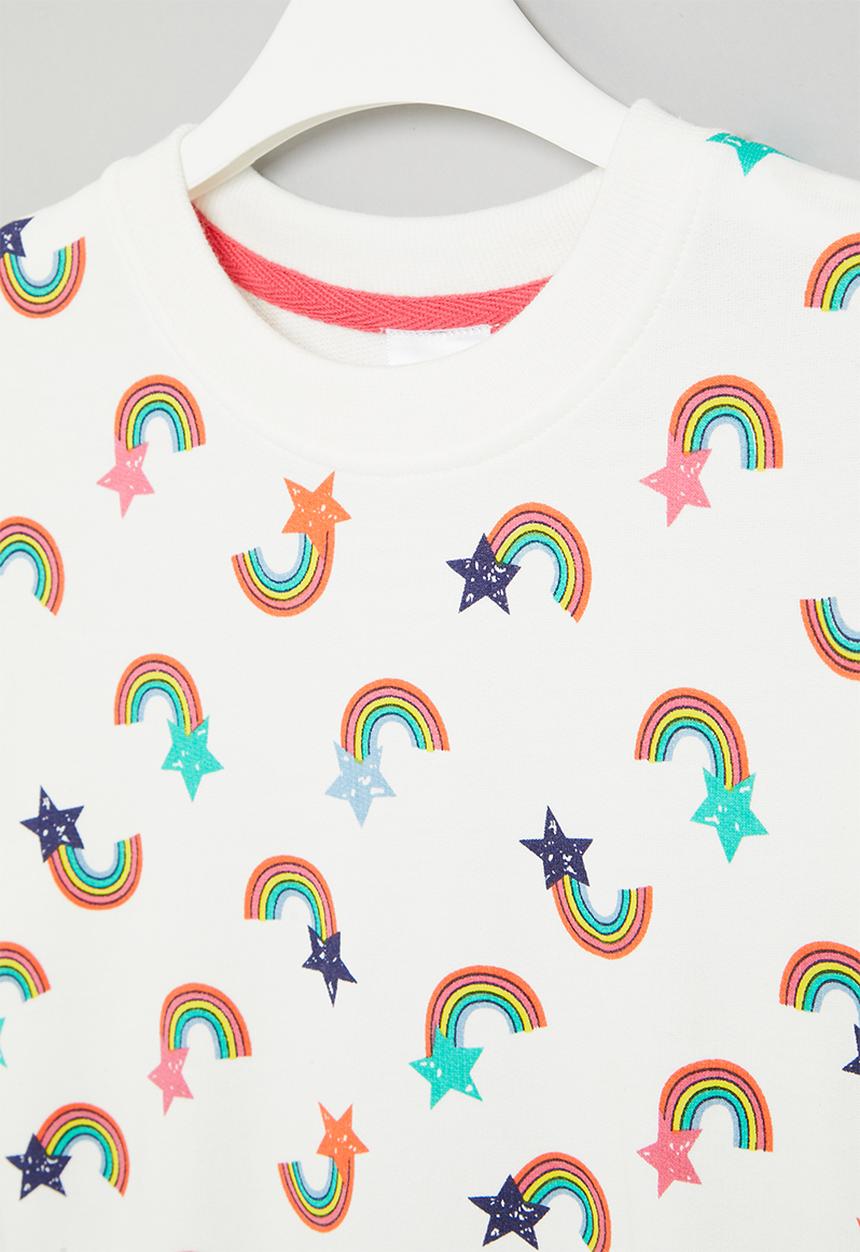 Pop Candy - Rainbow sweatshirt - off white