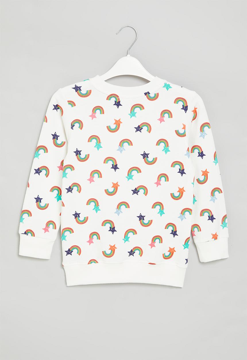 Pop Candy - Rainbow sweatshirt - off white