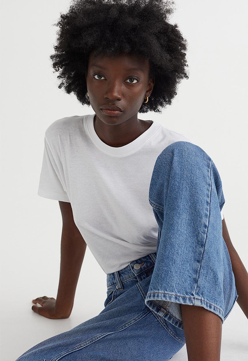 H&M - Cotton T-shirt - white