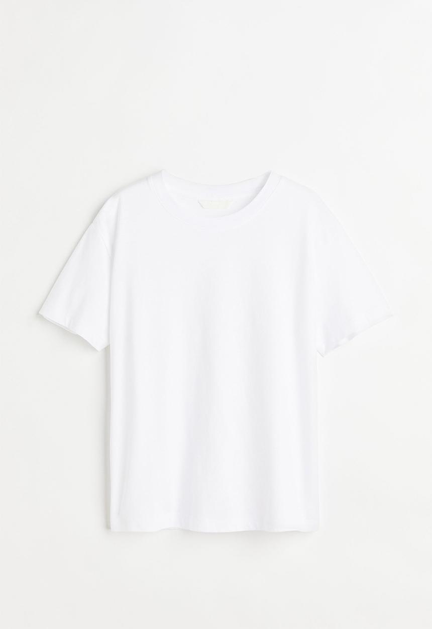H&M - Cotton T-shirt - white