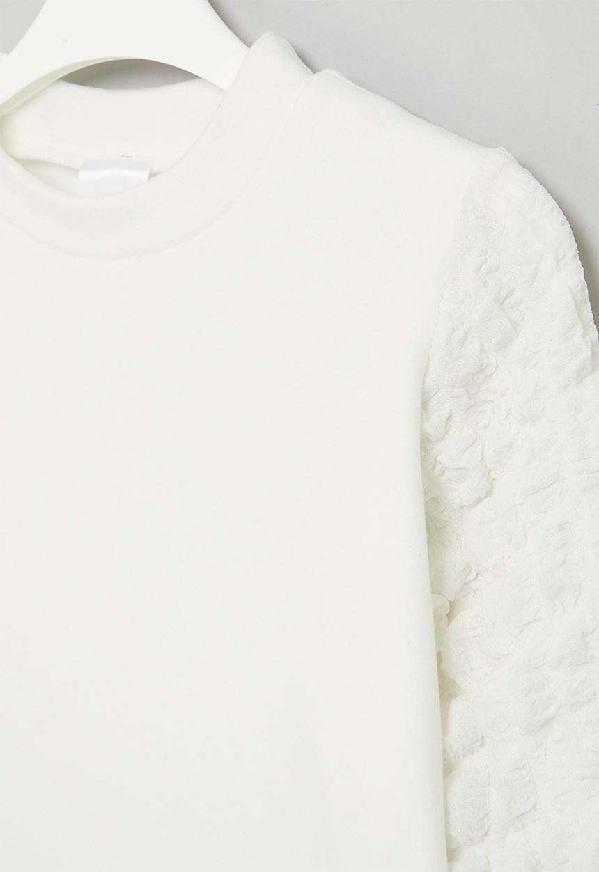Pop Candy - Girls puff sleeve top - white