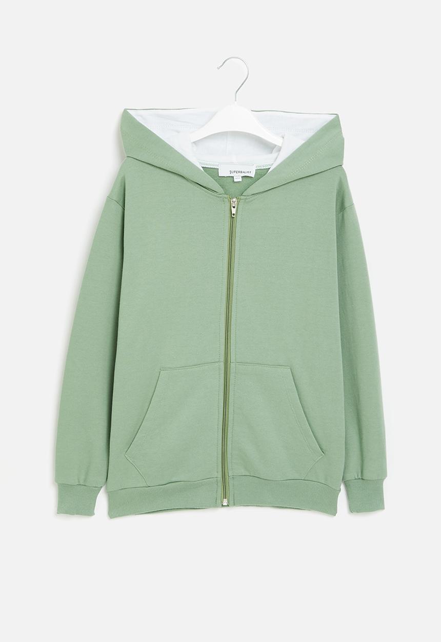 Superbalist - Boys zip through hoodie - fatigue