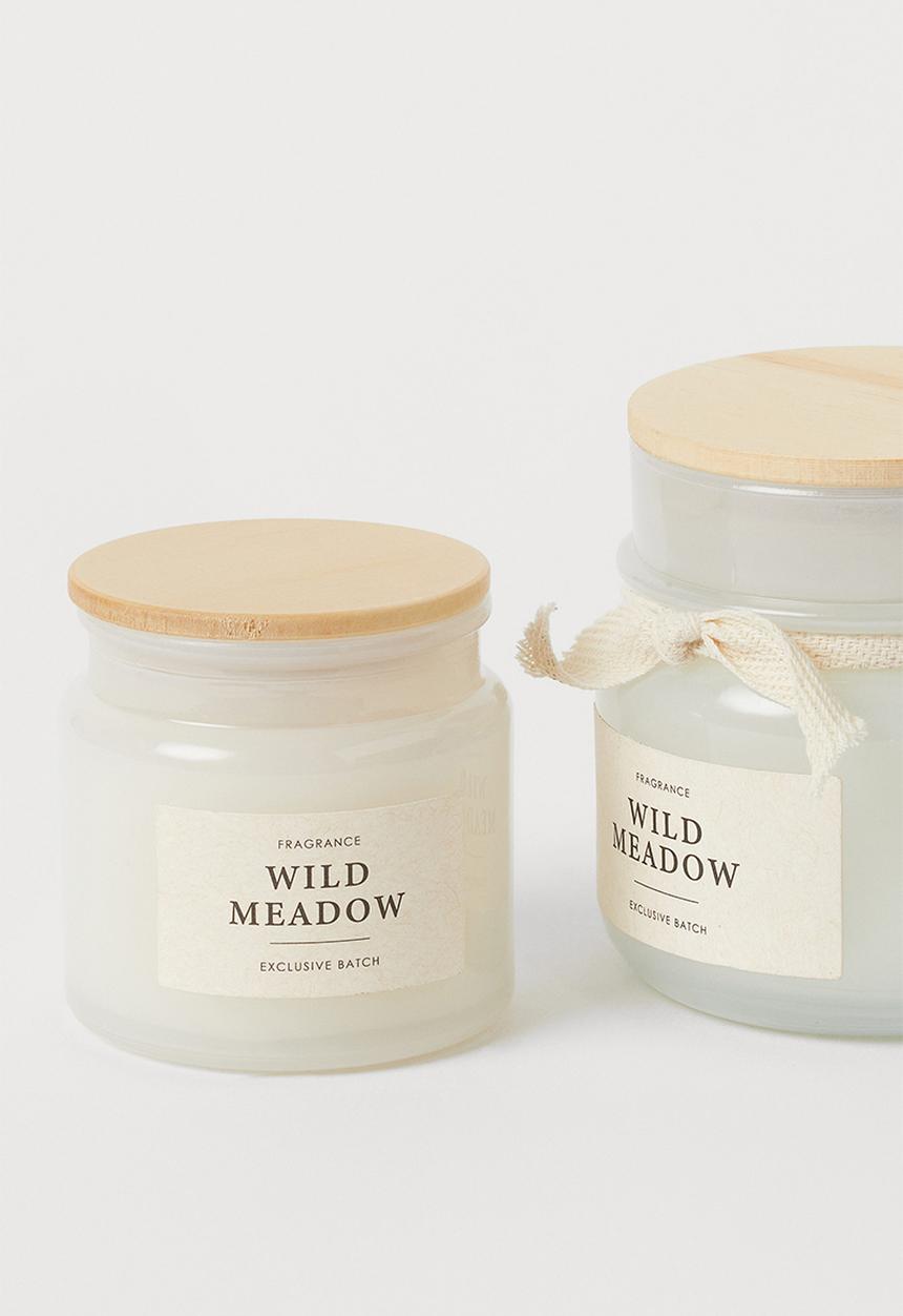 H&M - Scented candle in glass holder - white