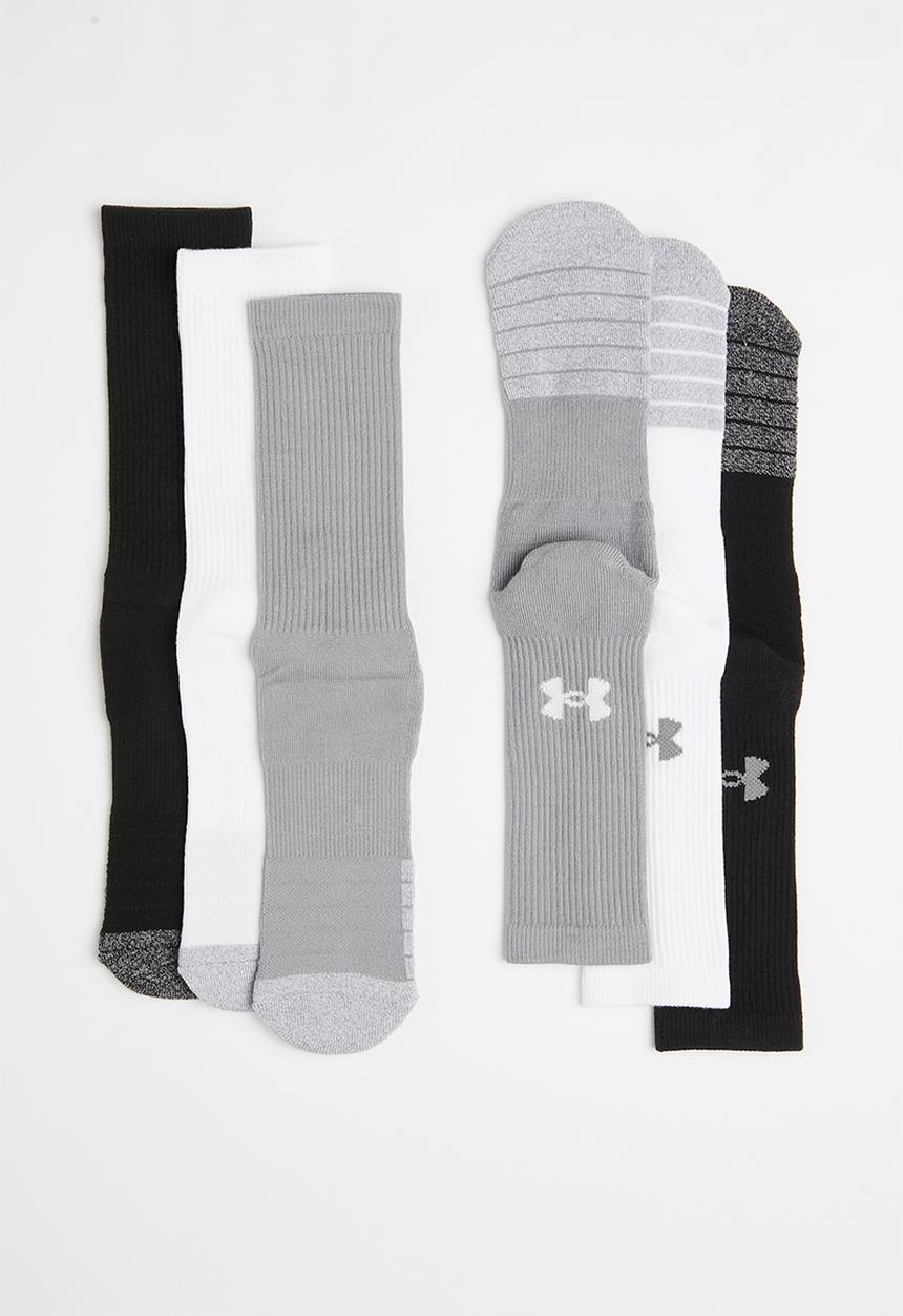 Under Armour - Ua heatgear crew - steel, white & white