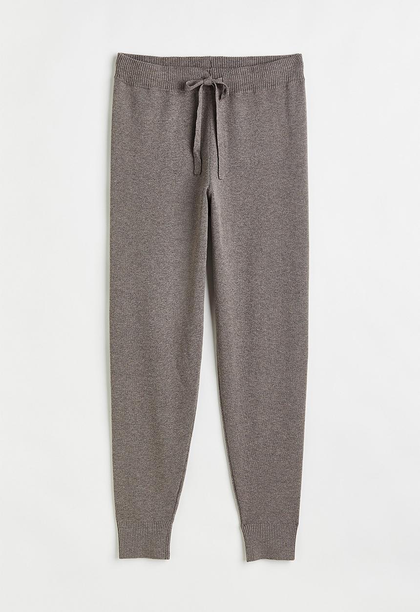 H&M - Knitted joggers - dark greige