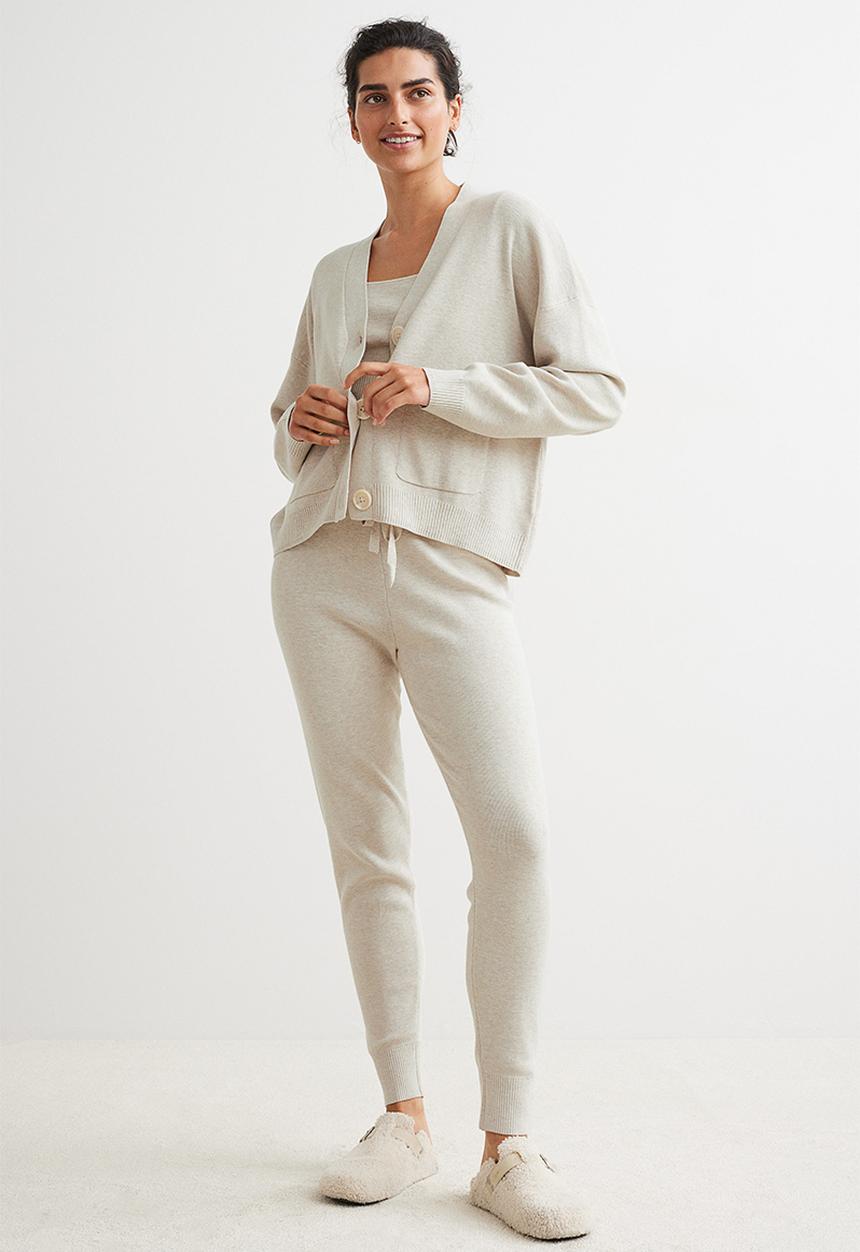 H&M - Fine-knit cardigan - light beige