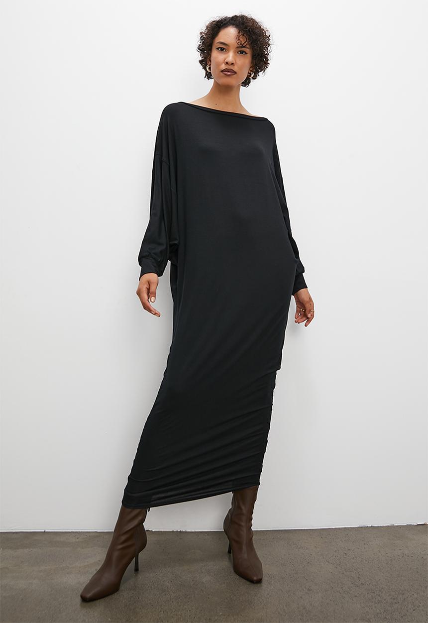 Superbalist - Off the shouldermidaxi slouch dress - black