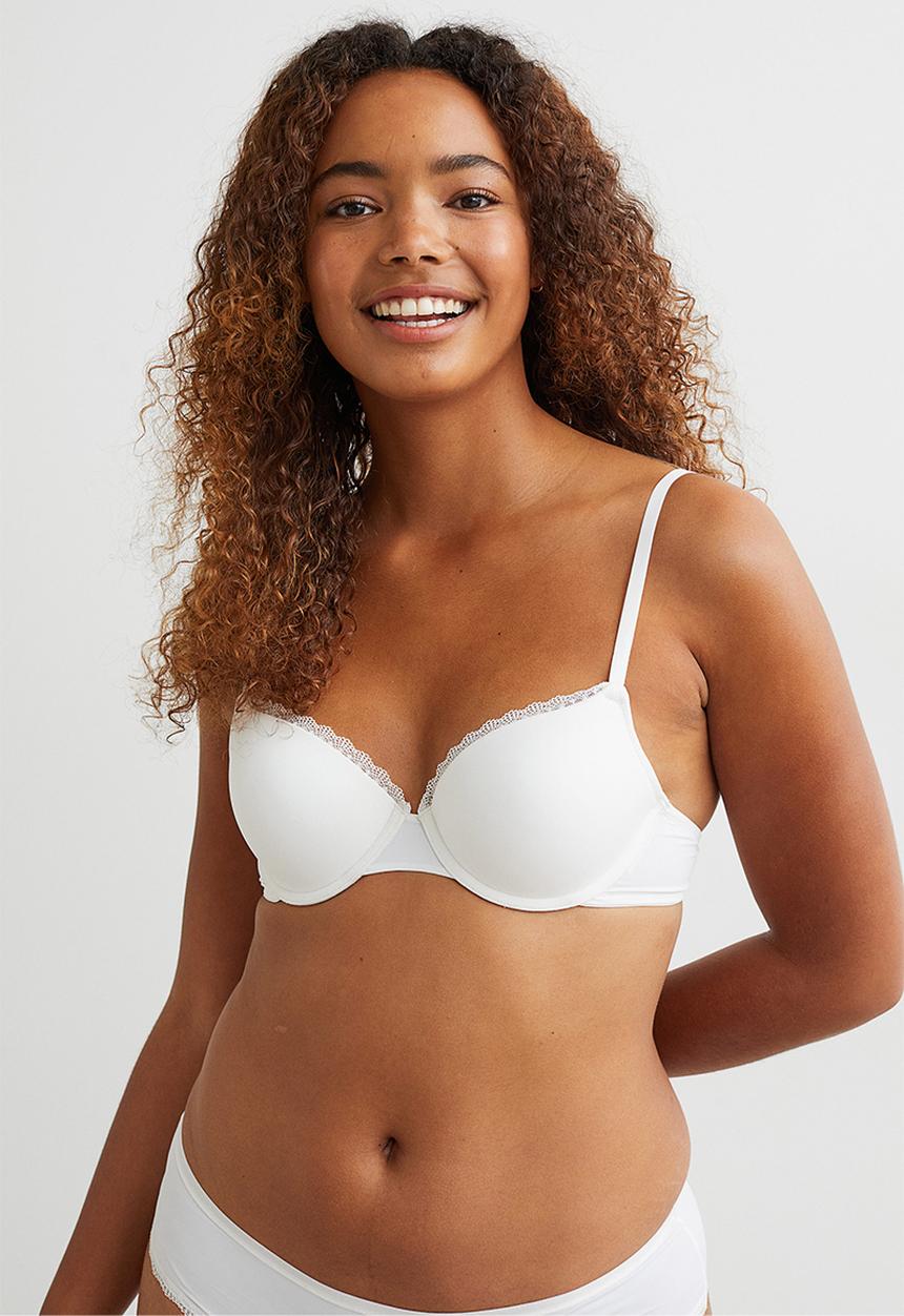 H&M - Jersey push-up bra - white