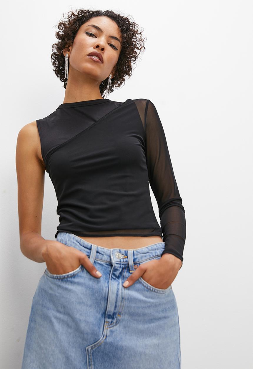 Superbalist - Asymmetrical tee - black