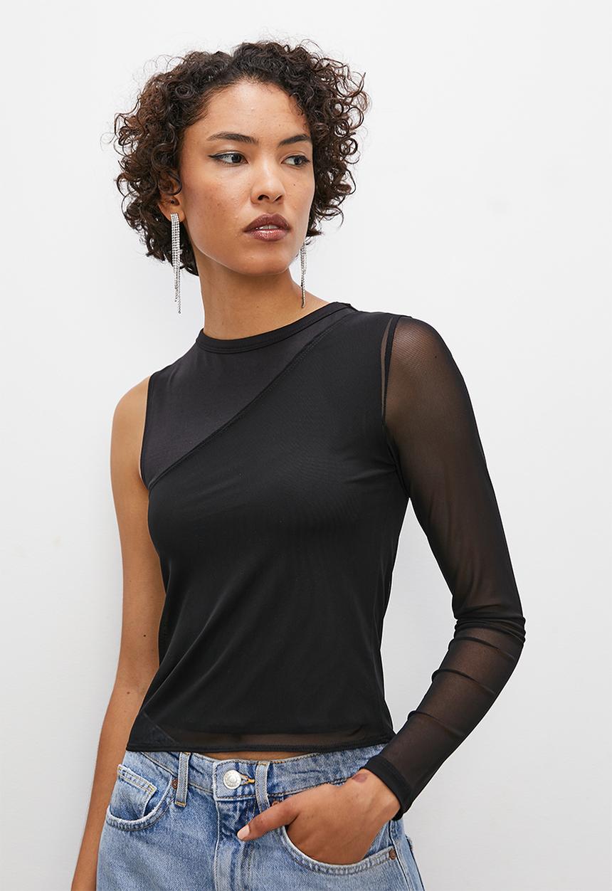 Superbalist - Asymmetrical tee - black