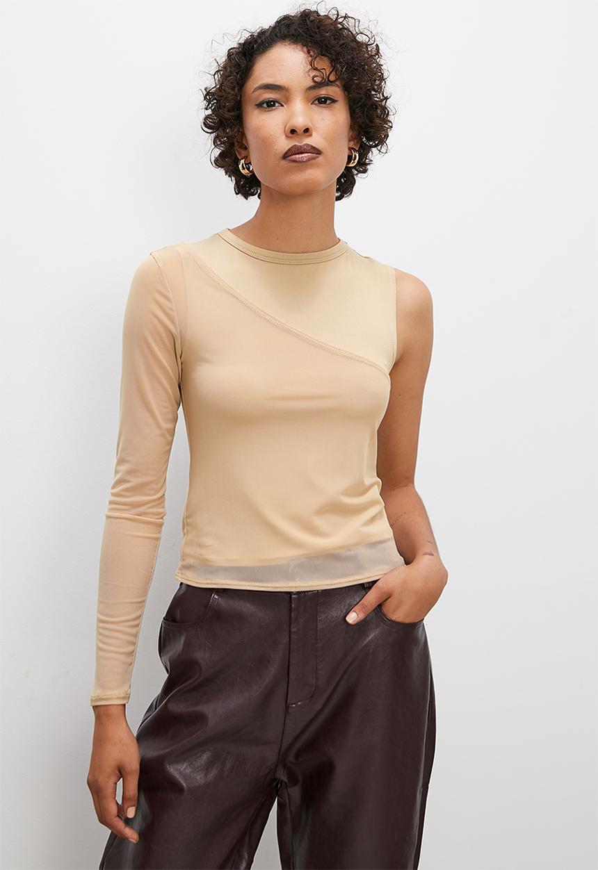 Superbalist - Asymmetrical tee meet and greet - stone