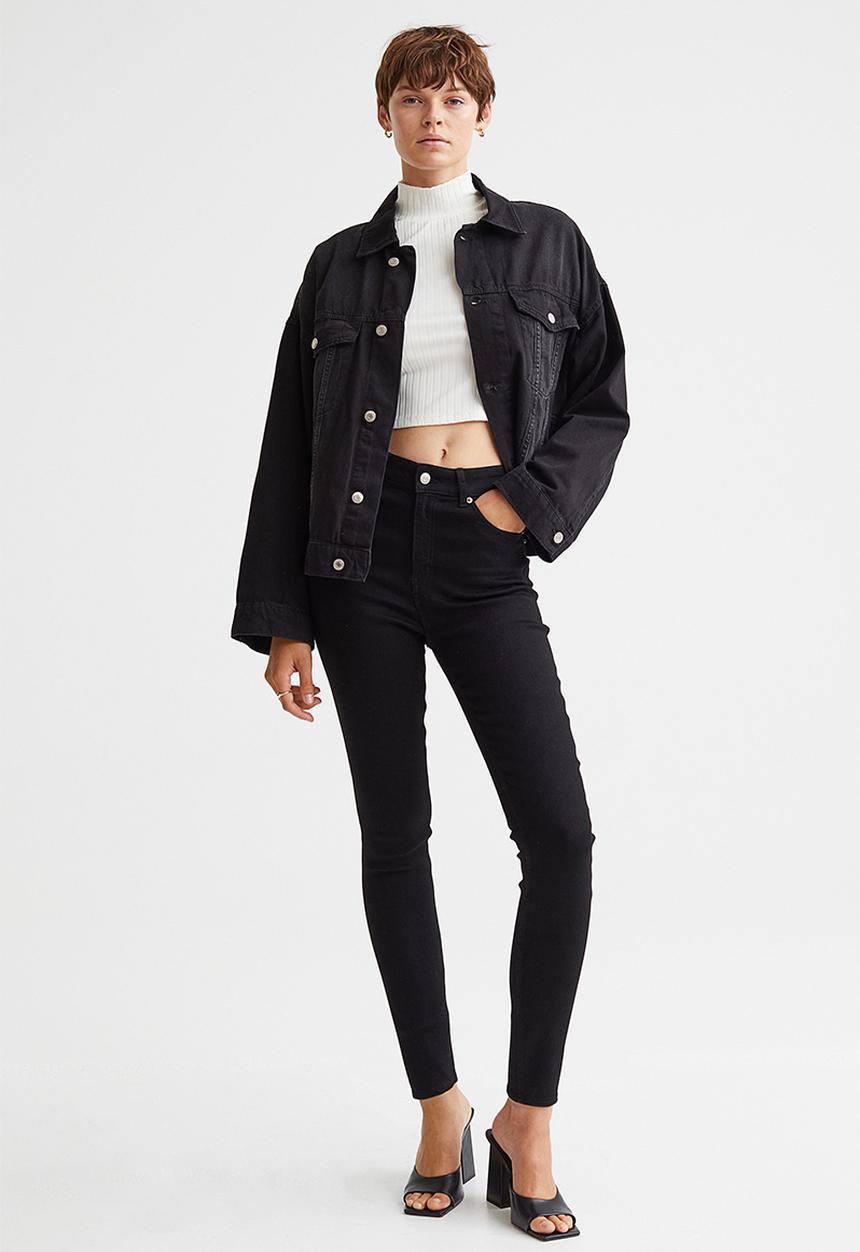 H&M - Skinny high jeans - black