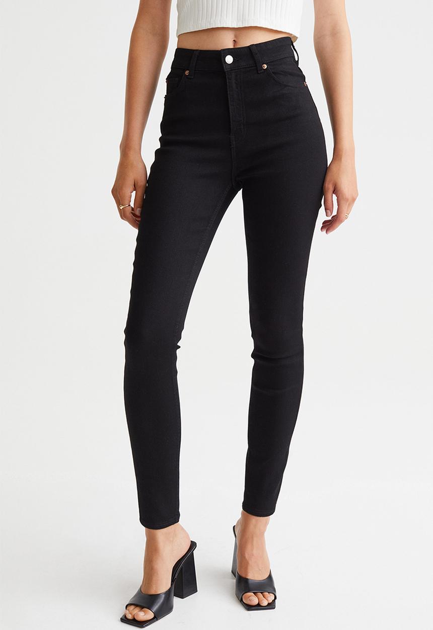H&M - Skinny high jeans - black