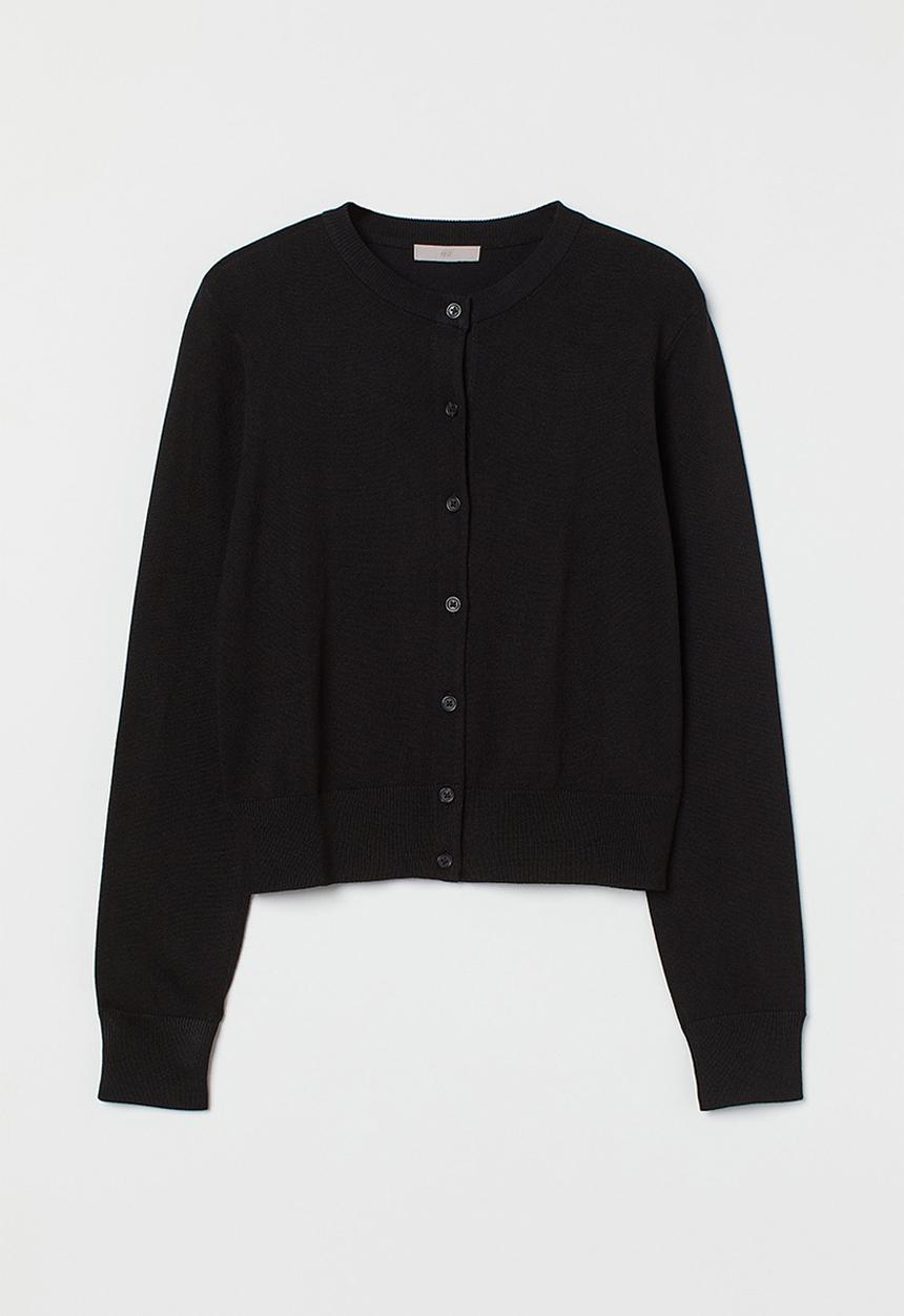 H&M - Fine-knit cardigan - black