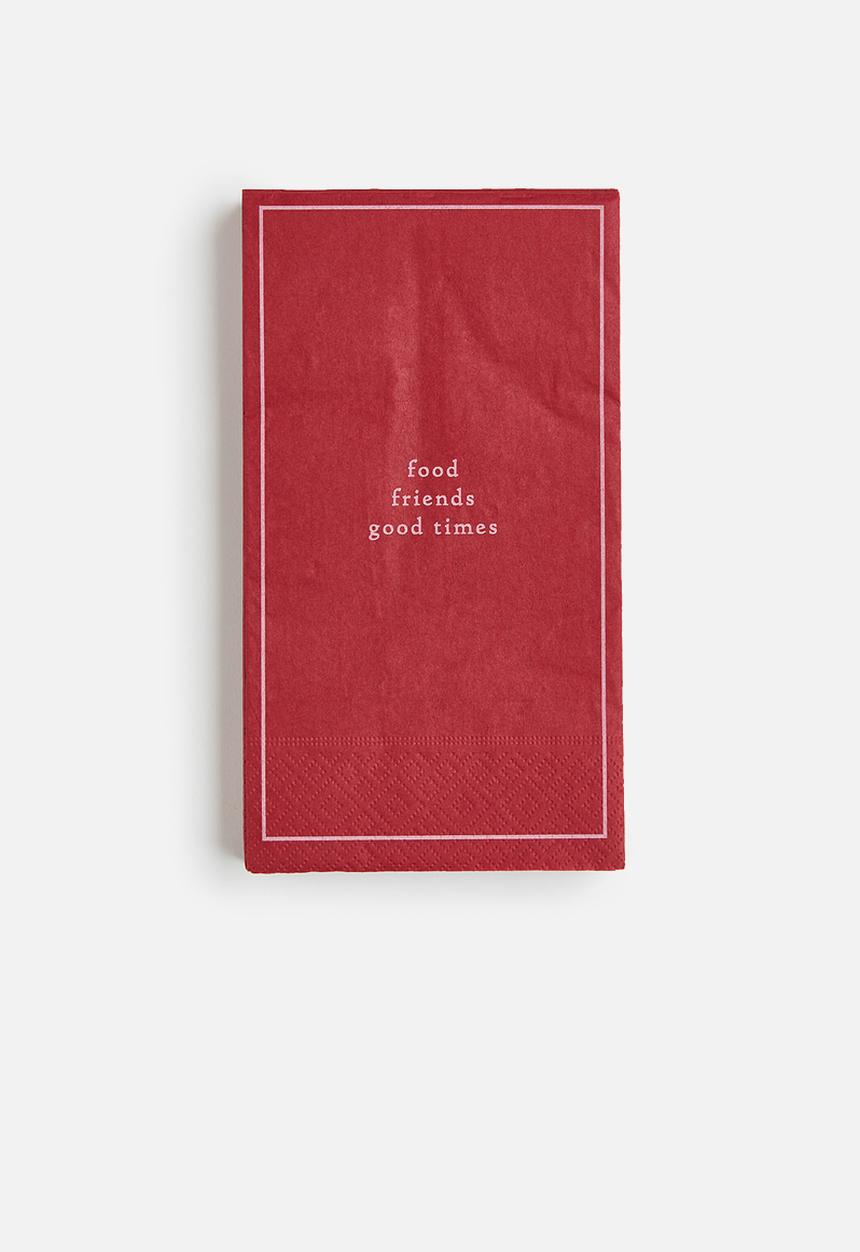 H&M - 15-pack paper napkins - multi/red