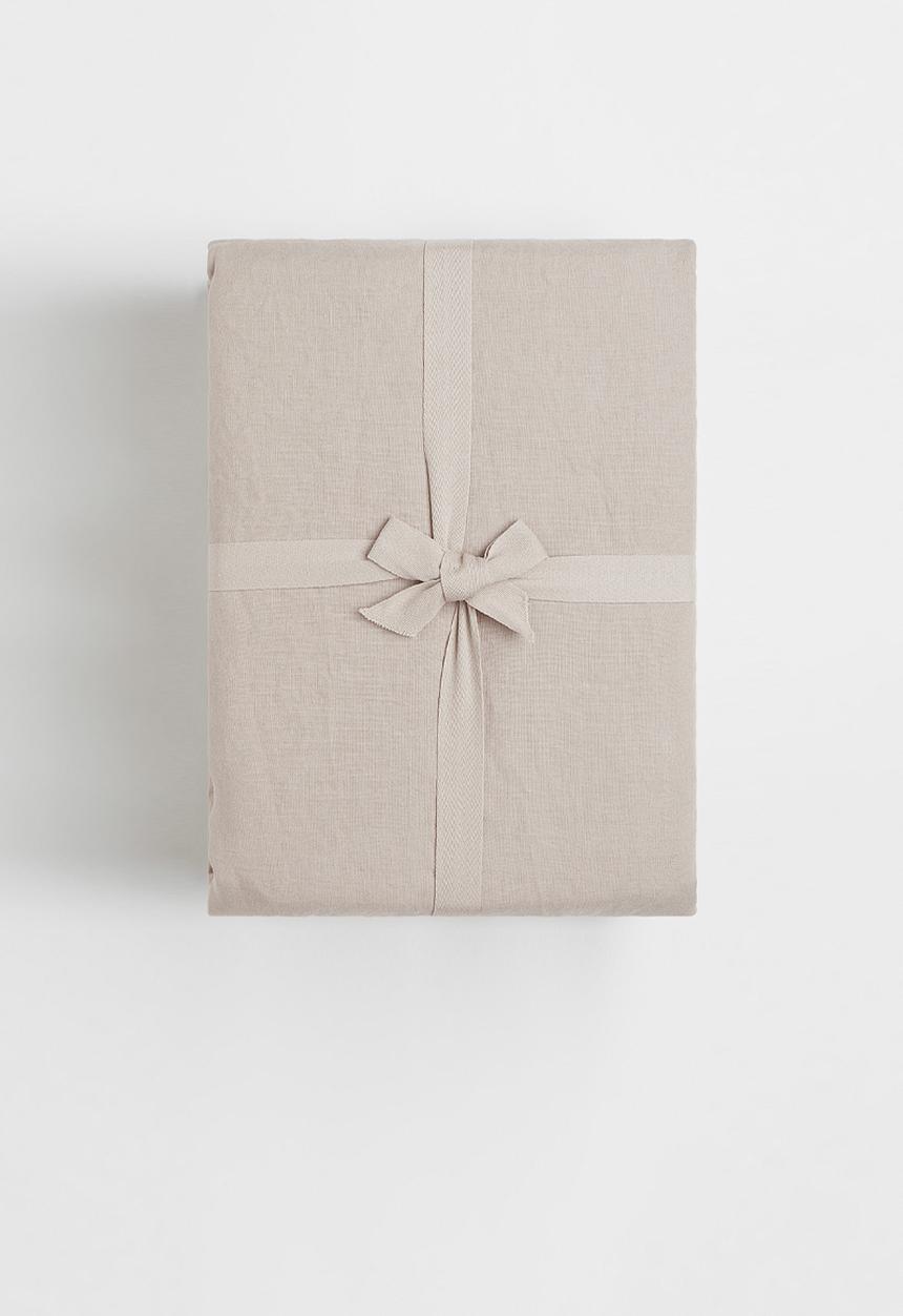 H&M - Linen duvet cover set - beige