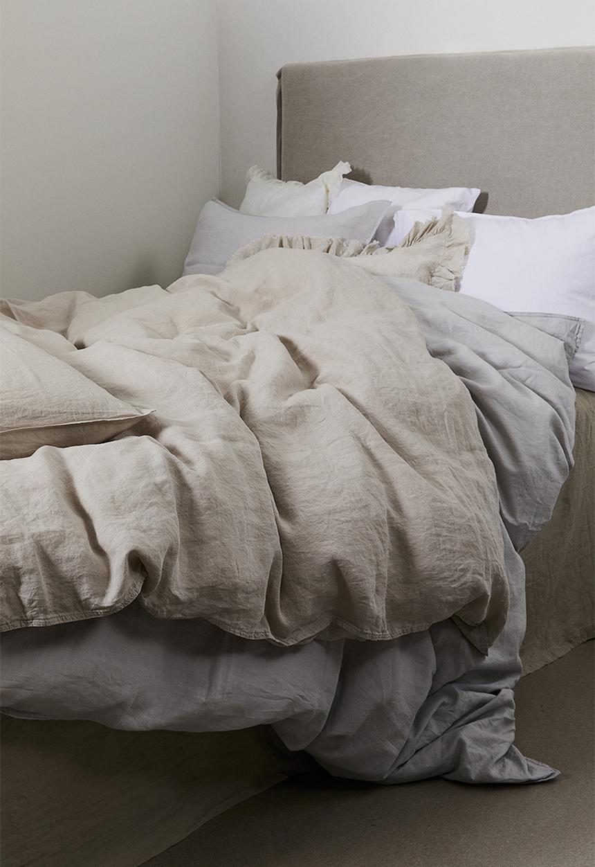 H&M - Linen duvet cover set - beige