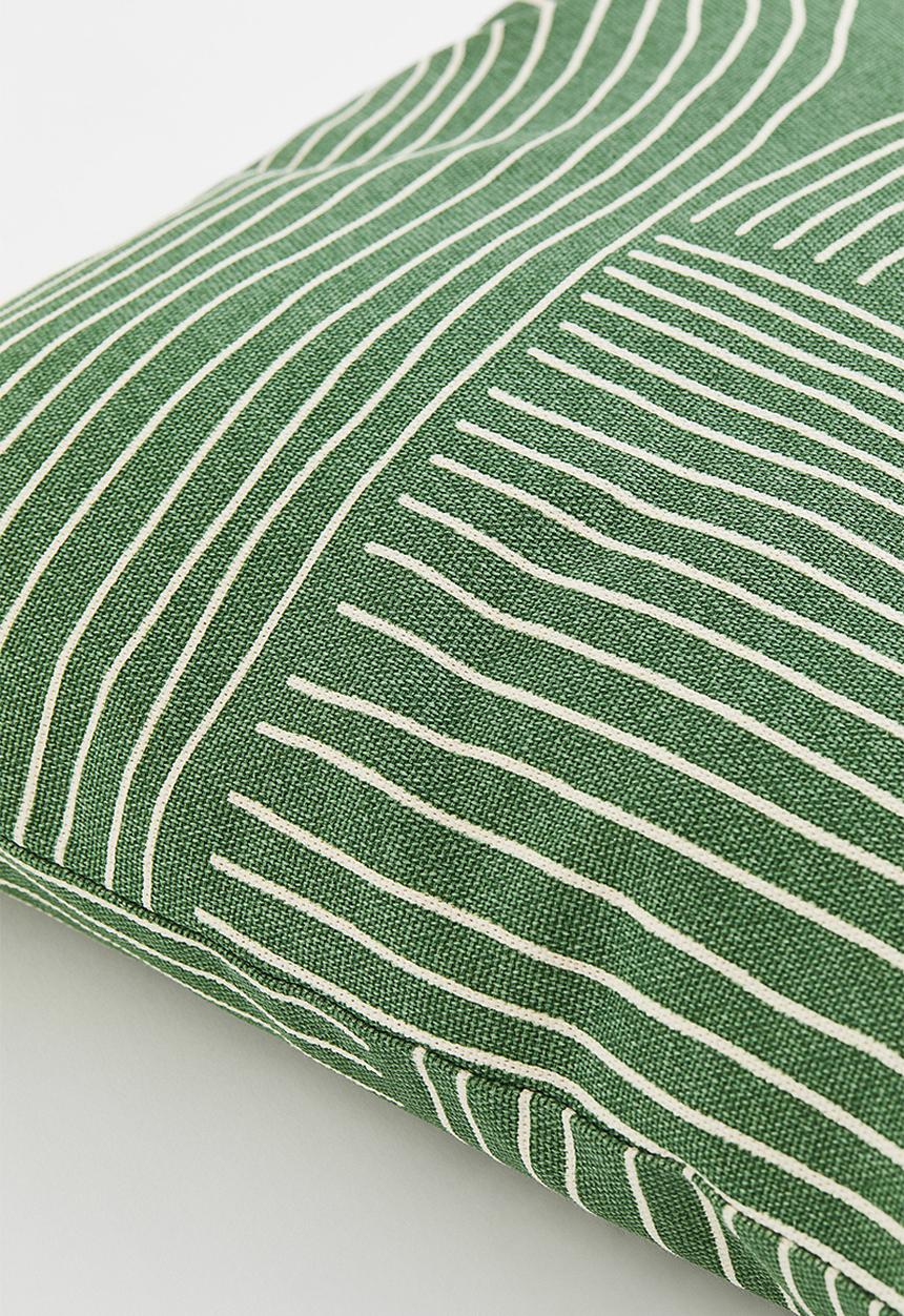 H&M - Cotton canvas cushion cover - green/multi