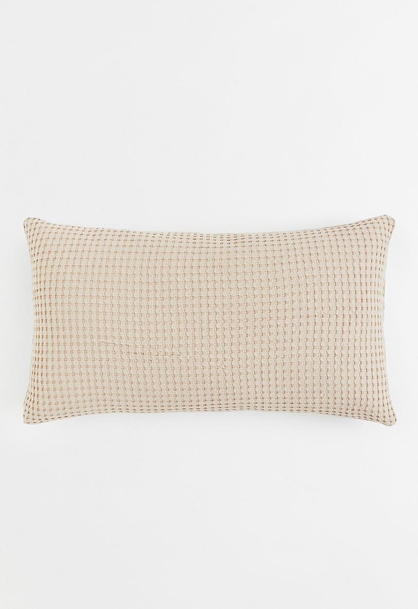 H&M - Waffled cotton cushion cover - beige