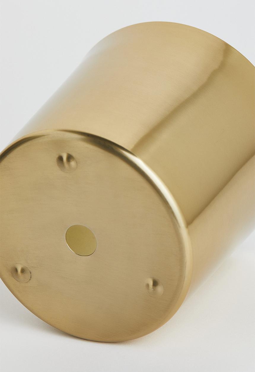 H&M - Medium metal plant pot - gold