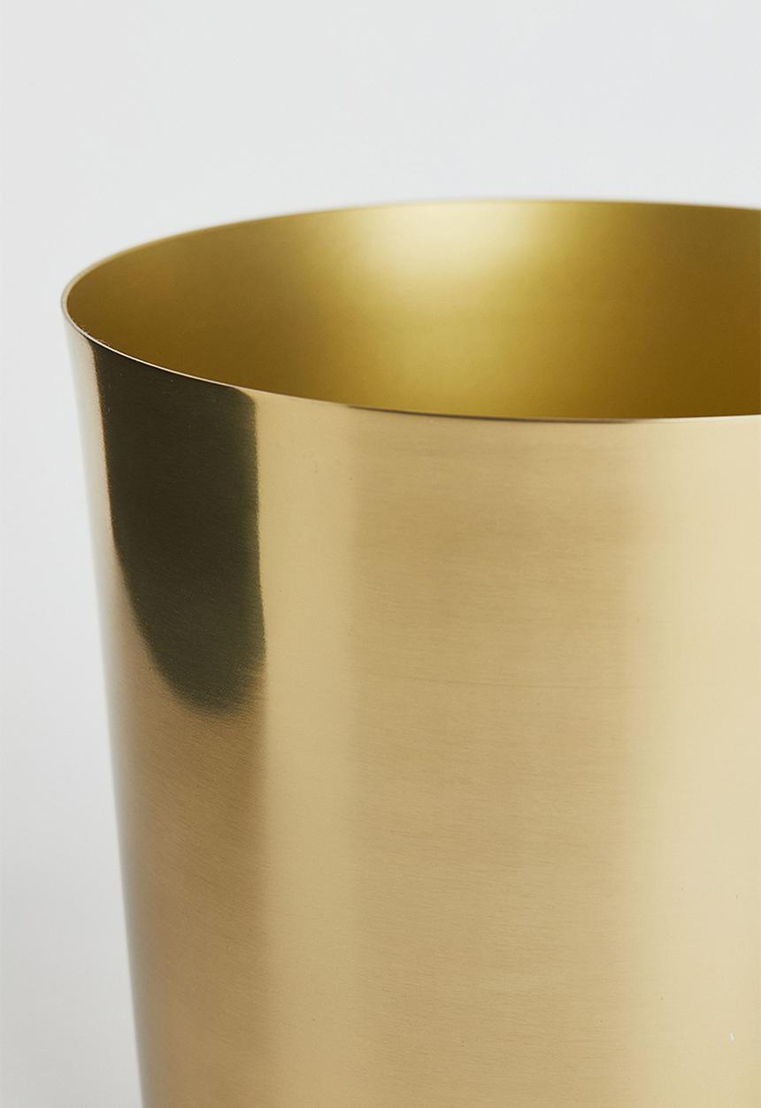 H&M - Medium metal plant pot - gold