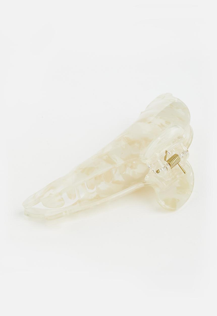 Rubi - Delilah dolphin hair claw - white marble