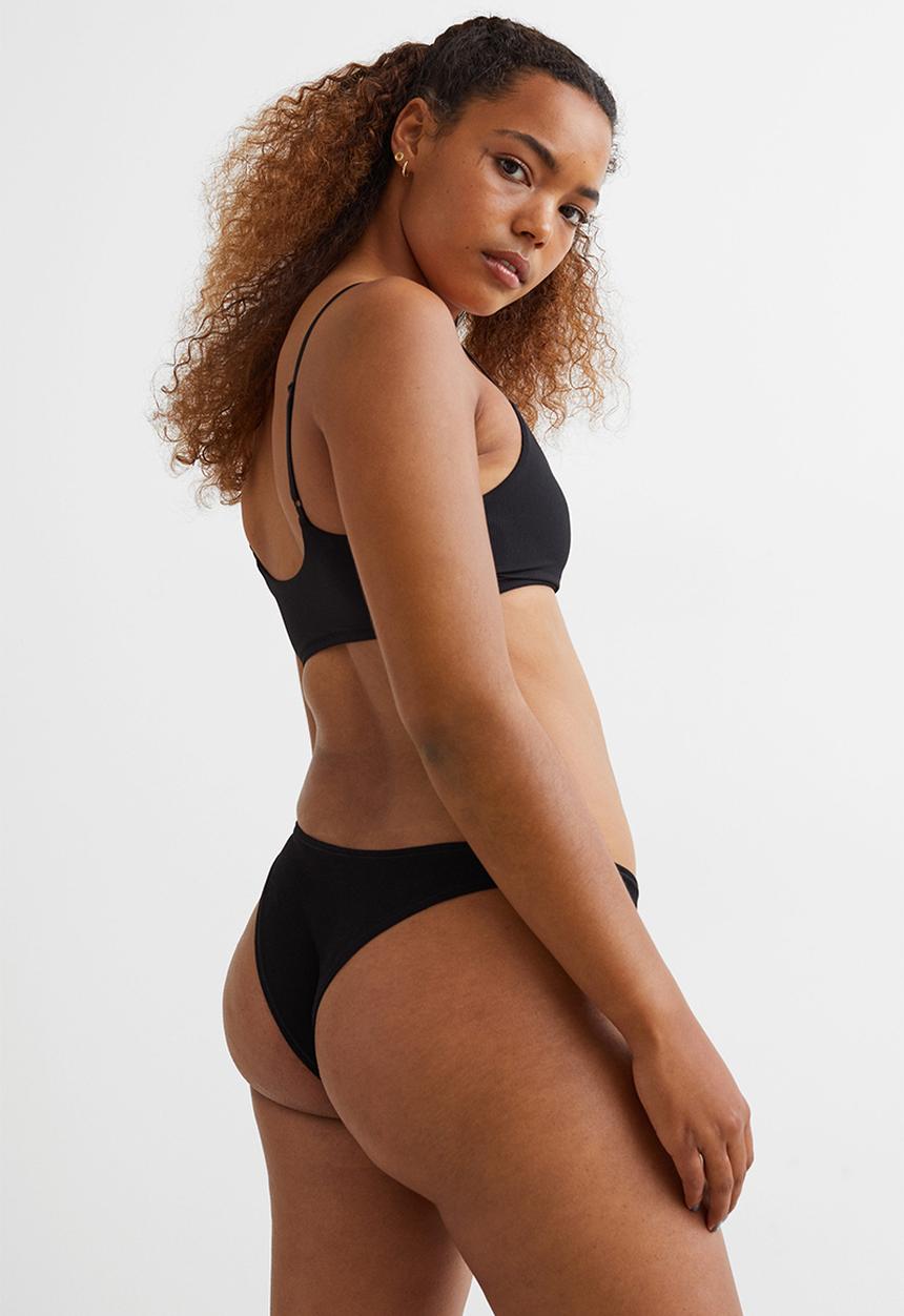 H&M - 3 Pack jersey brazilian briefs - black