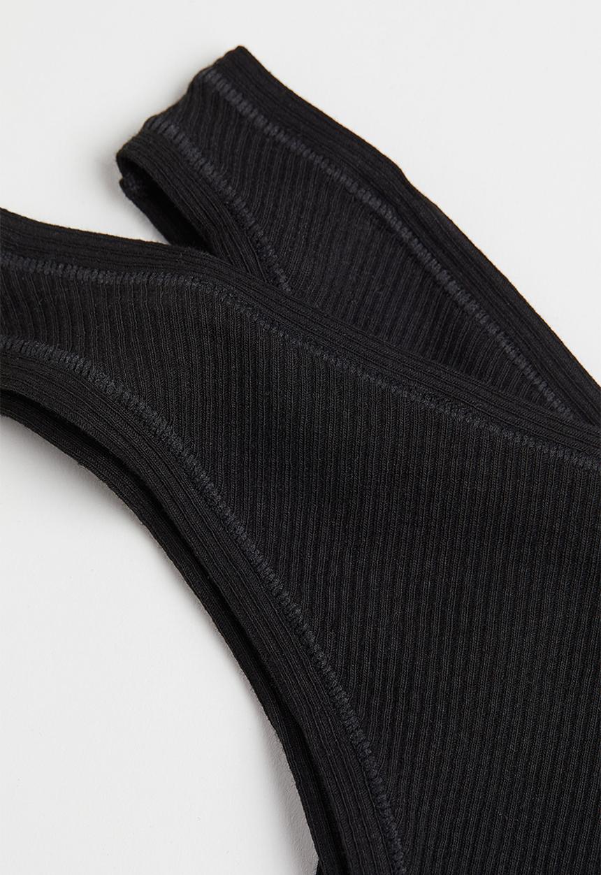 H&M - 3 Pack jersey brazilian briefs - black