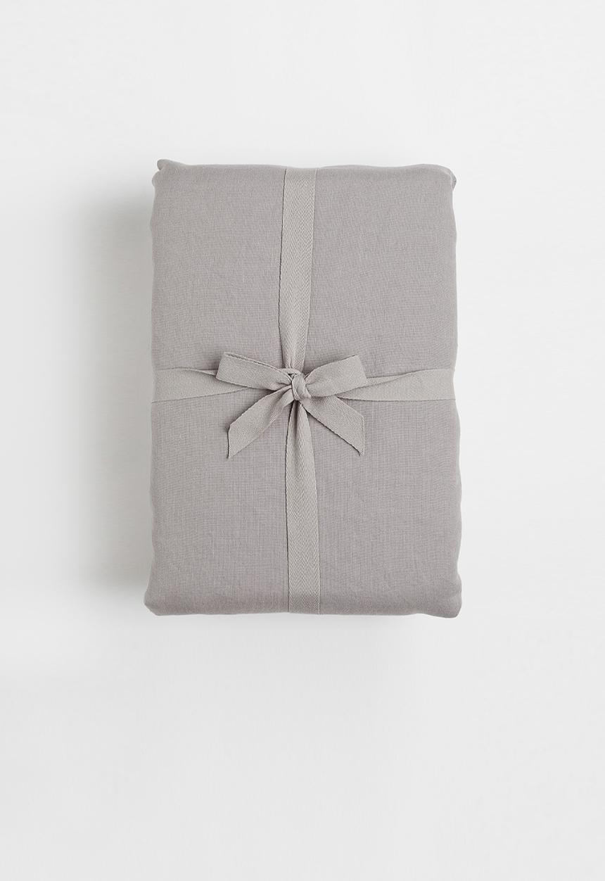 H&M - Linen duvet cover set - greige