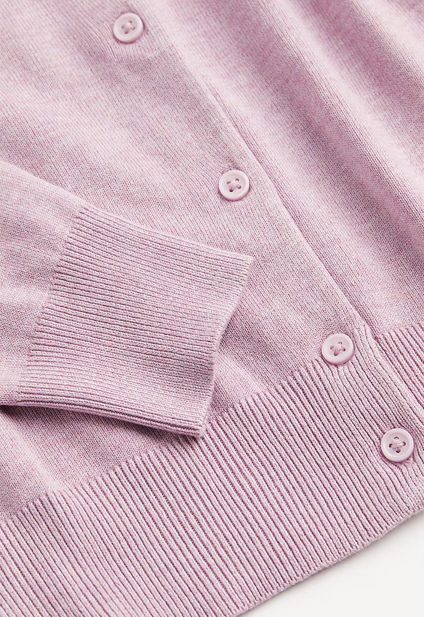 H&M - Fine-knit cardigan - light pink marl