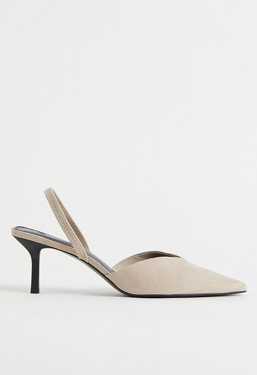 H&M - Imitation suede slingbacks - light beige