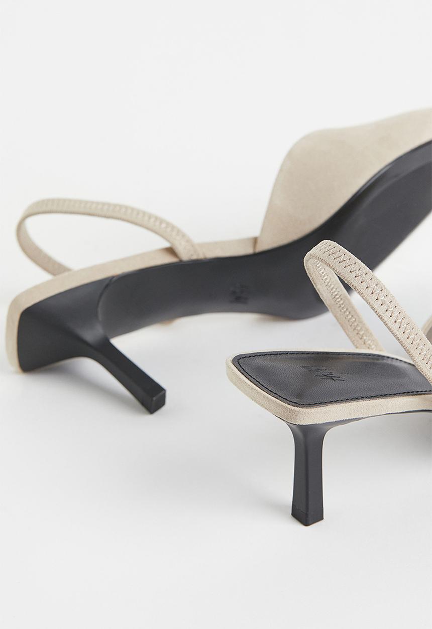 H&M - Imitation suede slingbacks - light beige