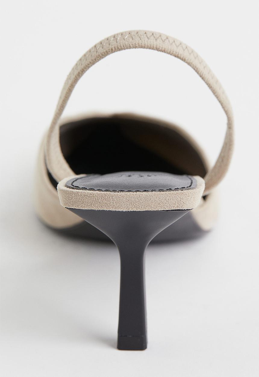 H&M - Imitation suede slingbacks - light beige