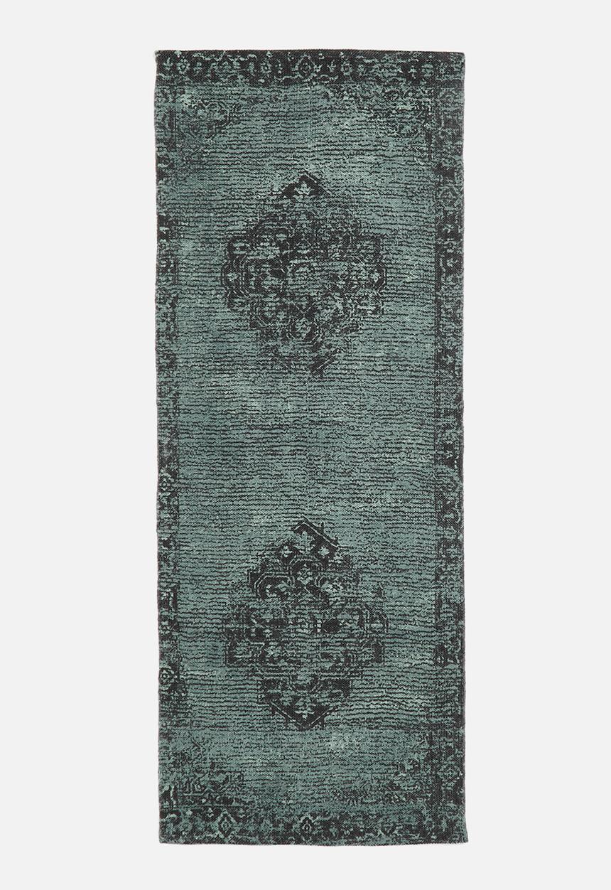 Sixth Floor - Antique printed runner - teal