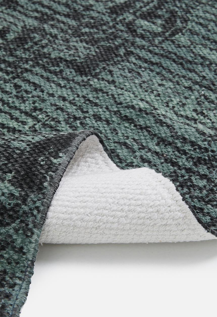 Sixth Floor - Antique printed runner - teal