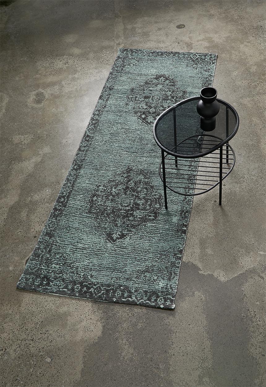 Sixth Floor - Antique printed runner - teal