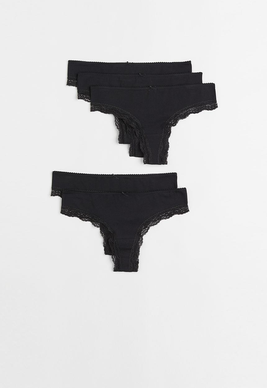 H&M - 5 Pack brazilian briefs - black