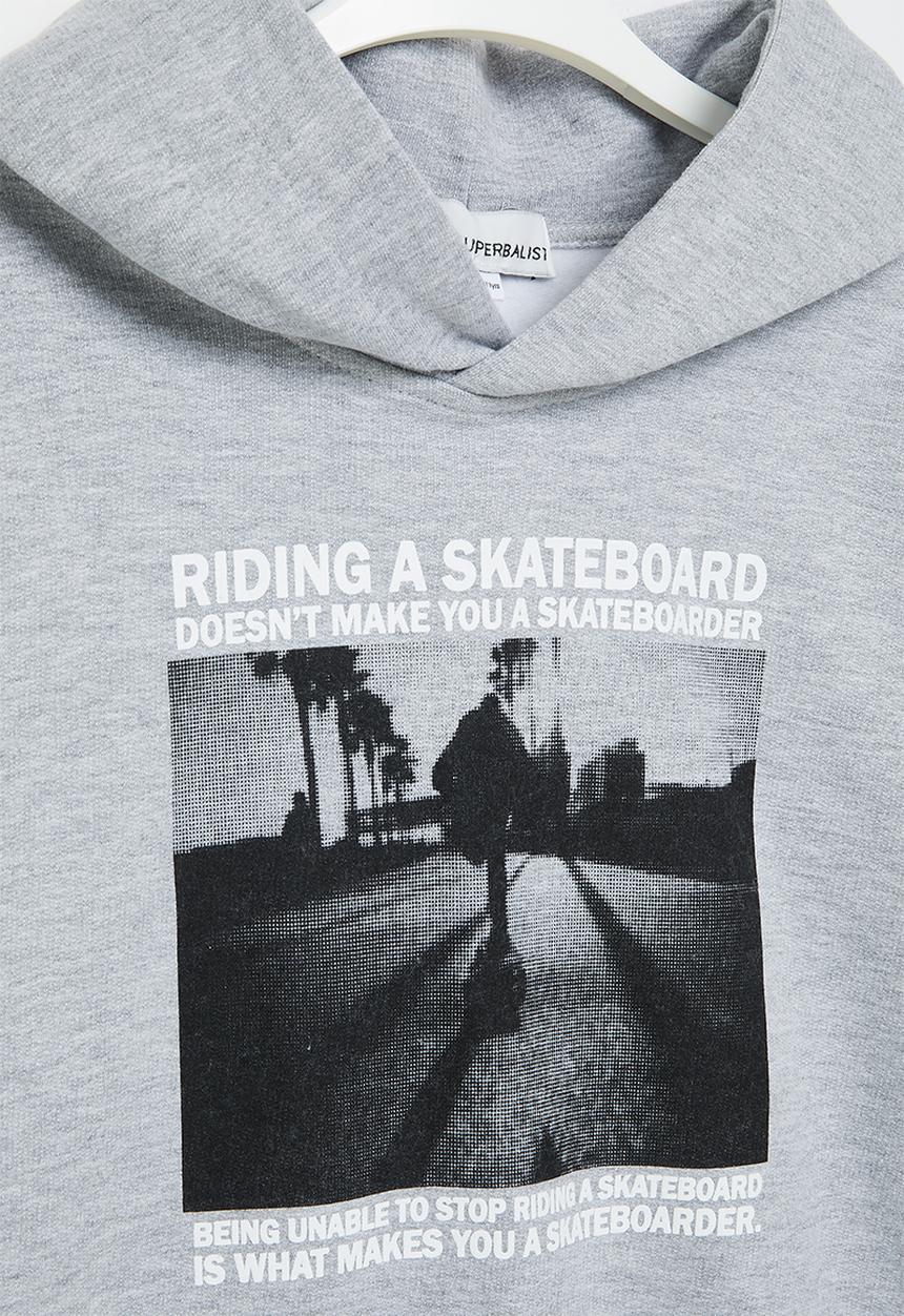 Superbalist - Boys oversized graphic hoodie - GREY MELANGE 1