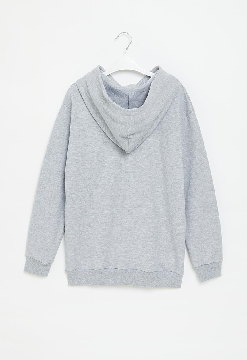 Superbalist - Boys oversized graphic hoodie - GREY MELANGE 1