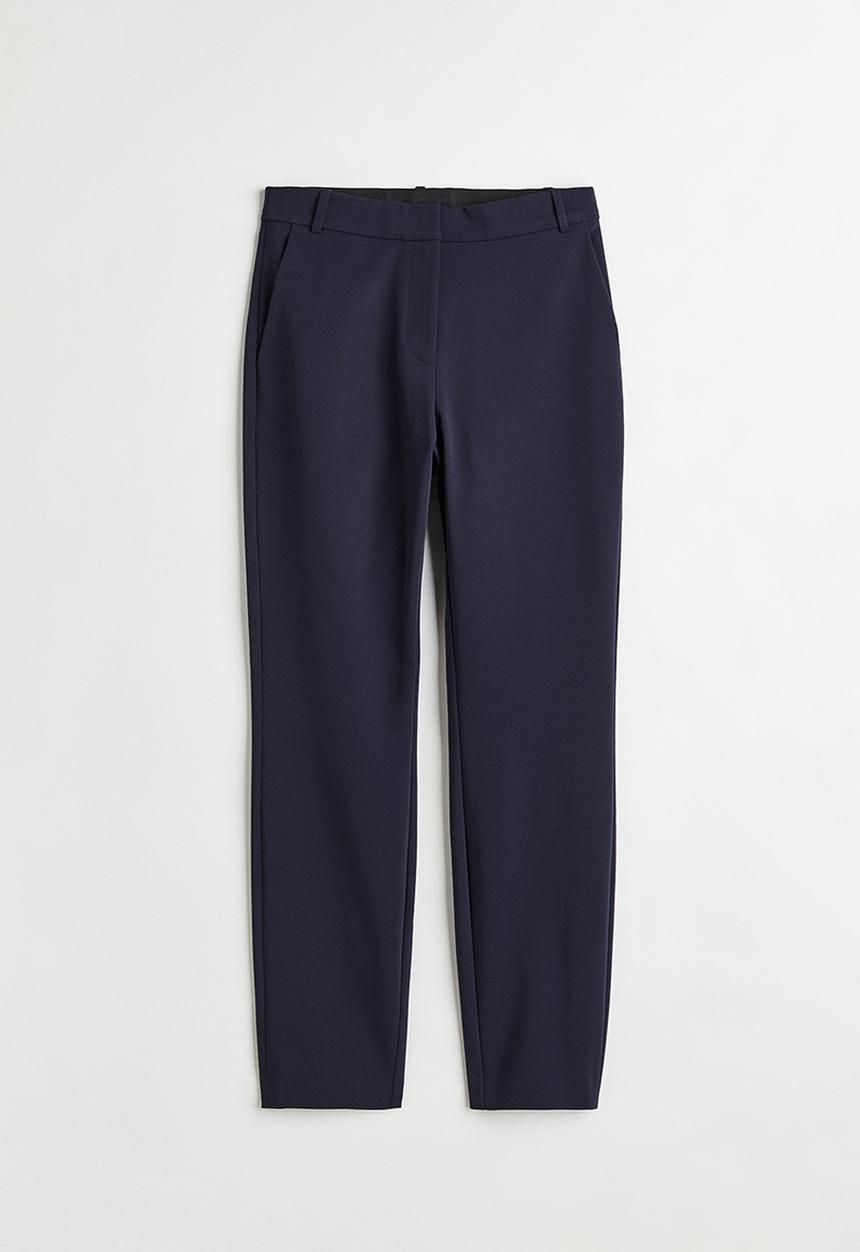 H&M - Cigarette trousers - navy blue 