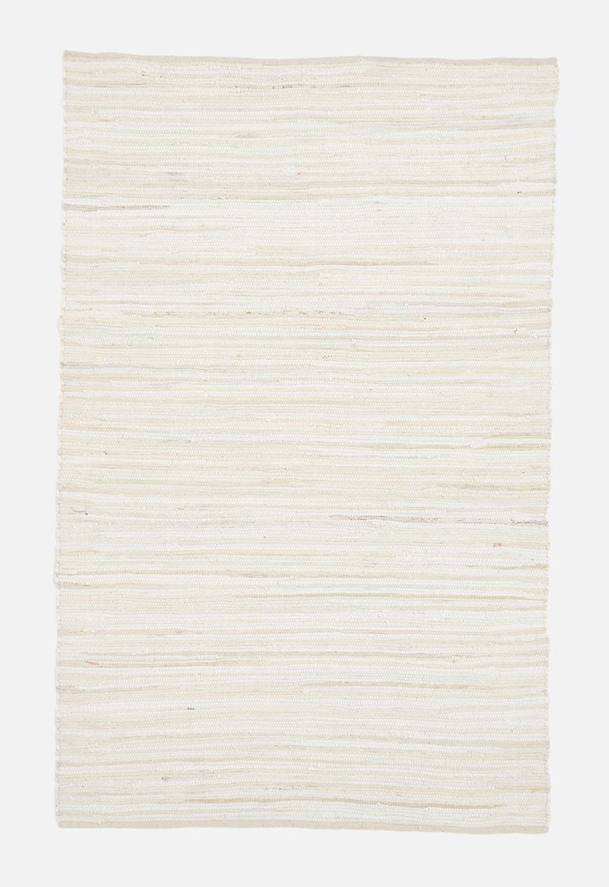 Sixth Floor - Recycled chindi rug - plain cream multi