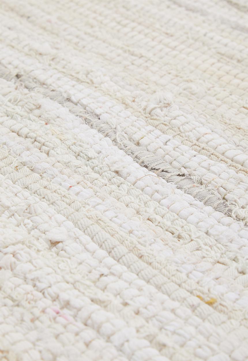 Sixth Floor - Recycled chindi rug - plain cream multi