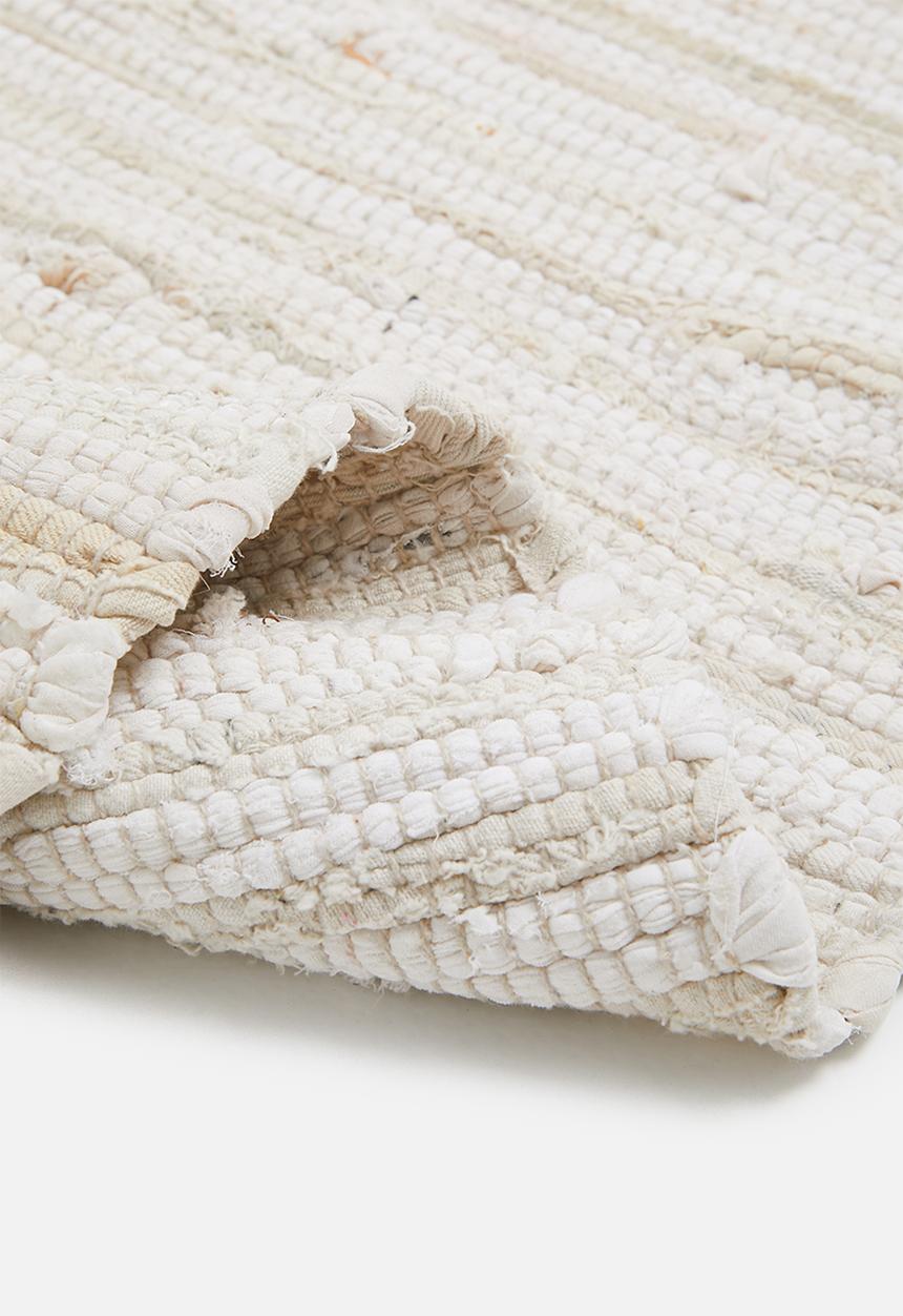 Sixth Floor - Recycled chindi rug - plain cream multi