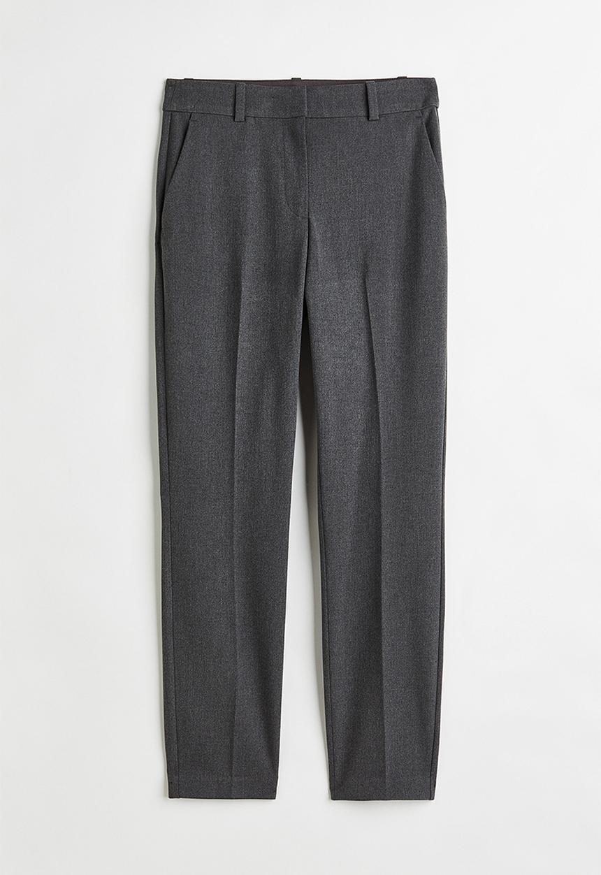 H&M - Cigarette trousers - dark grey marl