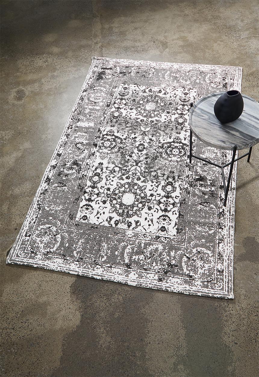Sixth Floor - Antique printed rug - charcoal