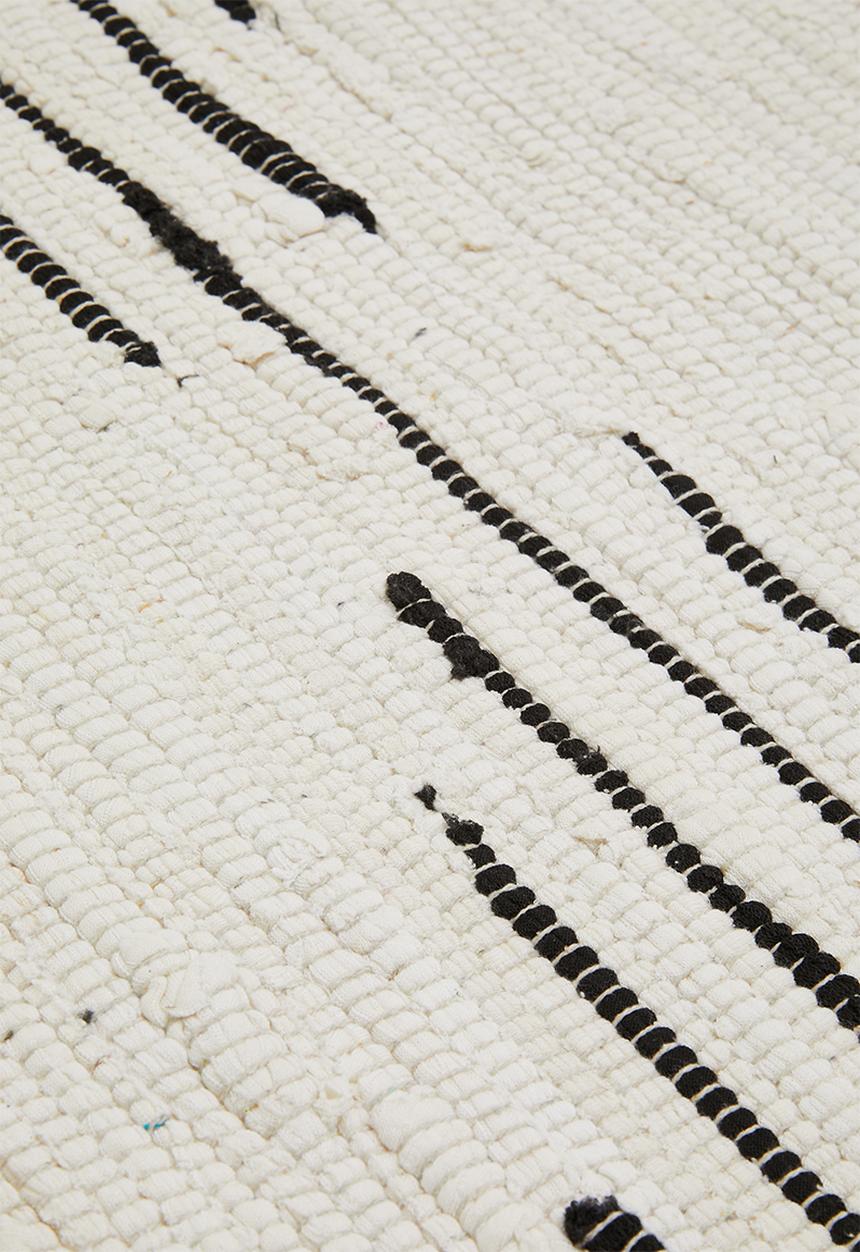 Sixth Floor - Recycled chindi rug - diamond black