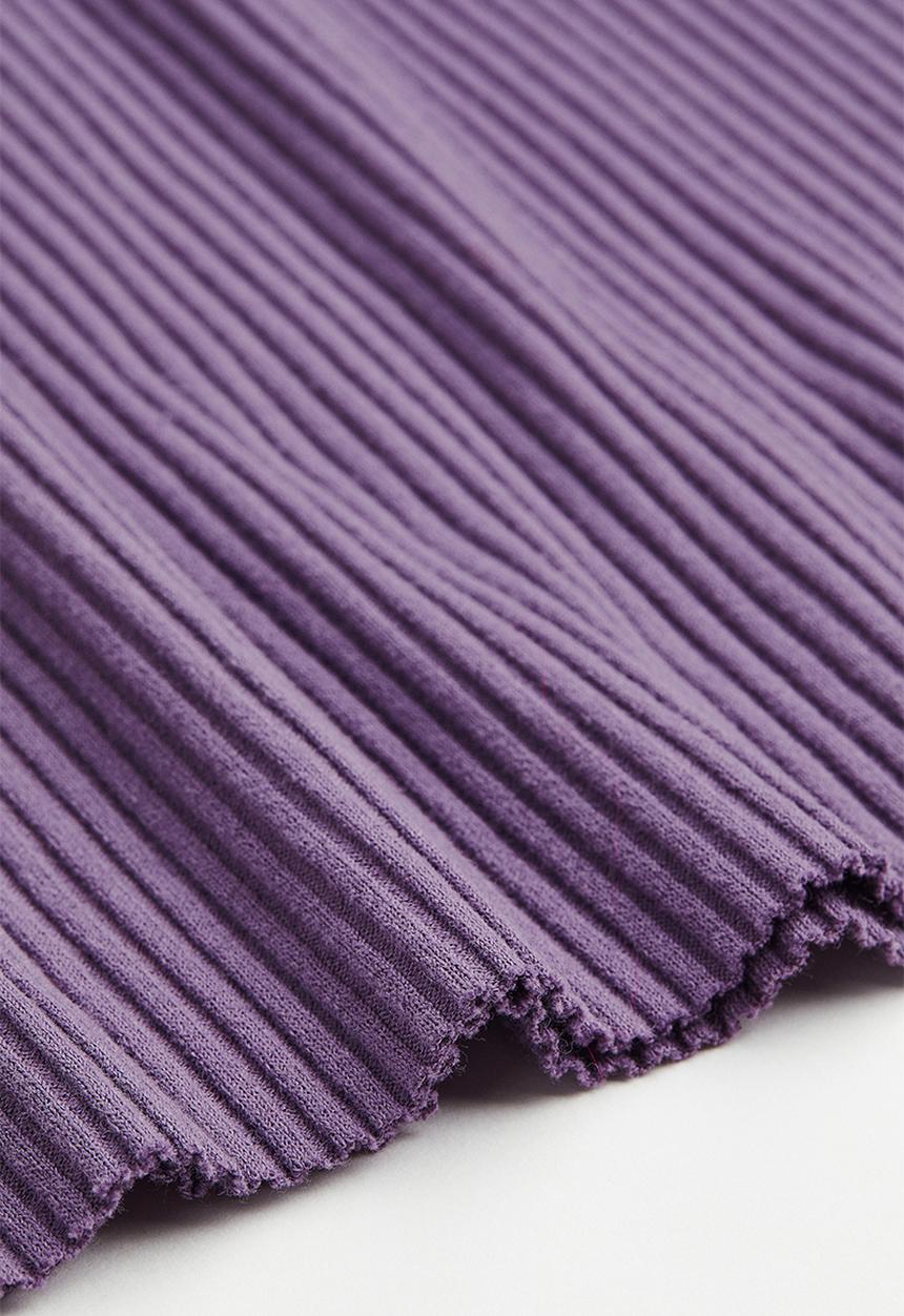 H&M - Ribbed jersey dress - purple