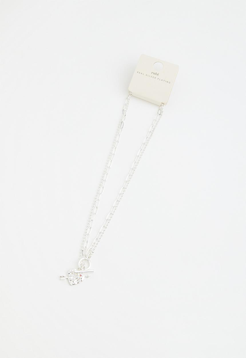 Rubi - premium pendant necklace stack silver plated - sterling silver plated 