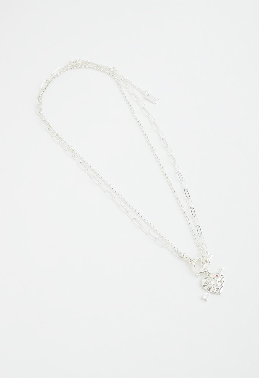 Rubi - premium pendant necklace stack silver plated - sterling silver plated 